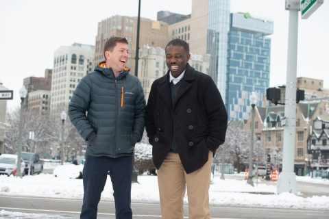 Detroit pastors Daniel McGrath, left, and Victor Thomas, right, use health evangelism to reach their communities with the message of God’s love. [Photo credit: JeNean Lendor]