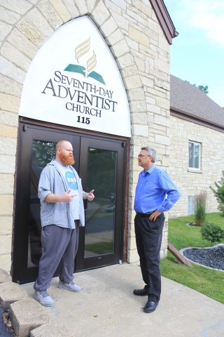 Reedsburg Pastor Stephen Hall with elder Rodney Hahn |Photo credit: Juanita Edge